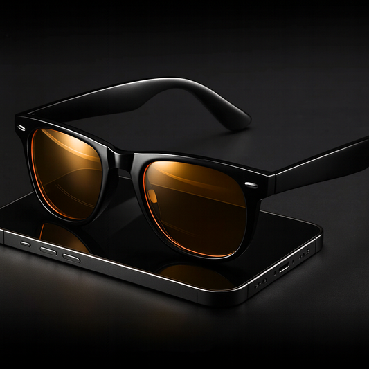 Amber Blue Light Blocking Glasses — Reduce Eye Strain & Improve Sleep